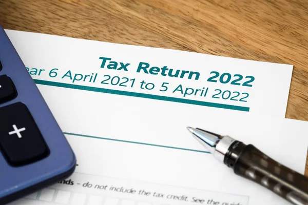 Hmrc Self Assessment Income Tax Return Form 2022 — Stock Photo, Image