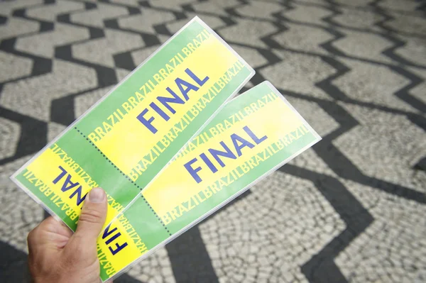 Entradas para la final de fútbol en Sao Paulo Brasil — Foto de Stock