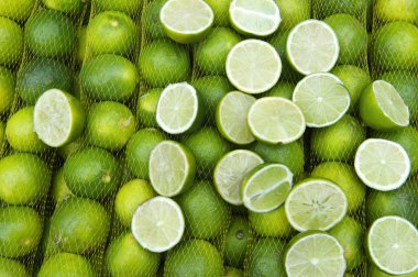 taze limes asmak çiftçiler, çuvallar içinde piyasa rio de janeiro