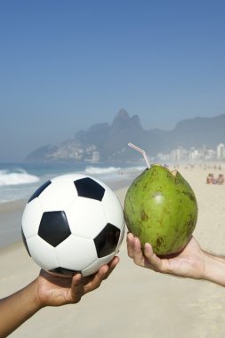 Brezilya plaj kültür futbol coco parmaklara ile