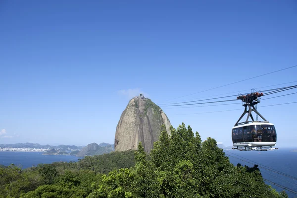 Sugarloaf Pao de Acucar Mountain Cable Car Rio — Stock Photo, Image