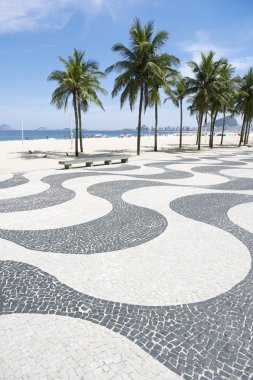 Copacabana beach boardwalk rio de janeiro Brezilya