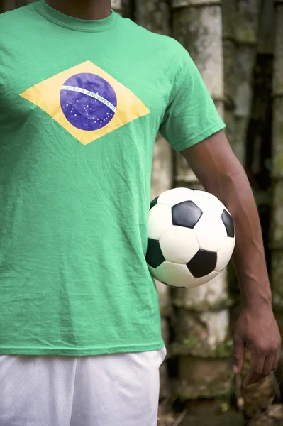 Brezilya futbol Futbol oyuncu ayakta orman bambu