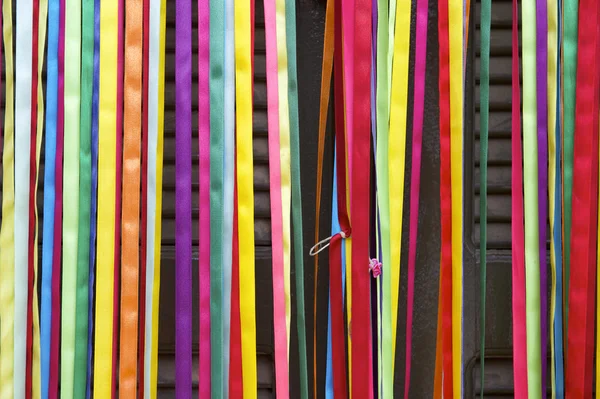 Cortina Colorida Fitas de Carnaval Porta Brasileira — Fotografia de Stock