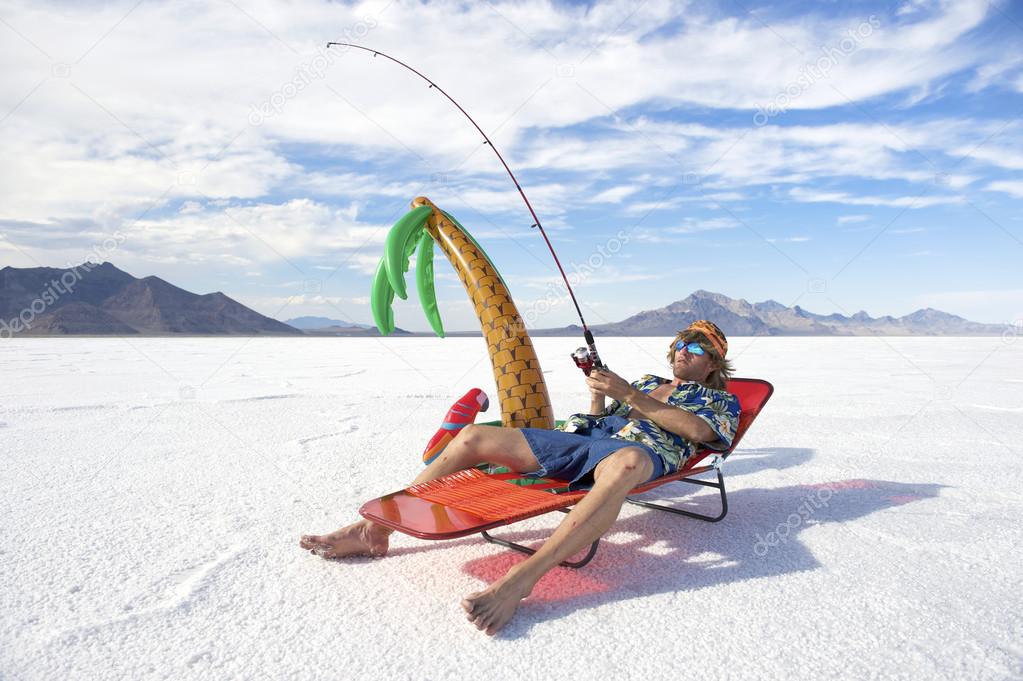 American Fisherman Goes on Cheap Ice Fishing Vacation Holiday
