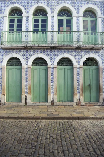 Braziliaans Portugese koloniale het platform azulejos sao luis Brazilië — Stockfoto