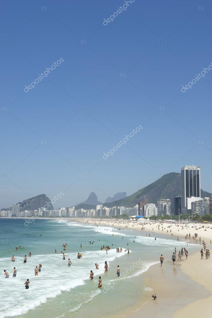 Copacabana Beach Rio De Janeiro Brazil Skyline Scenic View Stock Photo By C Lazyllama