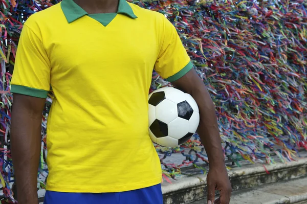 Pemain Sepak Bola Brazil Salvador Wish Ribbons — Stok Foto