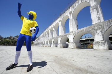Mavi Brezilyalı futbol oyuncunun futbol topu rio