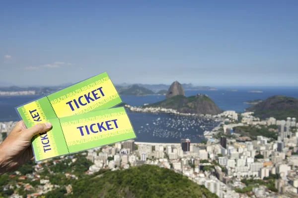Brazilië tickets rio de janeiro skyline — Stockfoto