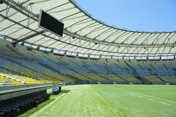 Maracana Football Stadium Seating and Pitch