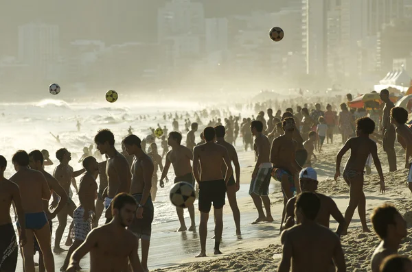 Carioca Brazilians Playing Altinho Beach Football — Stock Photo, Image