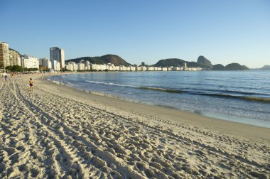 Copacabana Plajı sabah rio de janeiro Brezilya