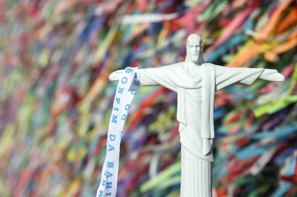 Cristo Redentor Lembrança Fitas de Desejo Brasileiras — Fotografia de Stock