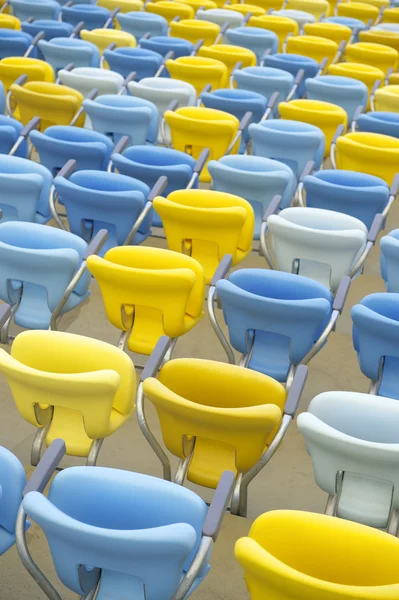 Asientos del estadio de fútbol de Maracana — Foto de Stock