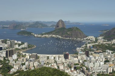Bir Rio de janeiro Brezilya manzarası doğal overlook