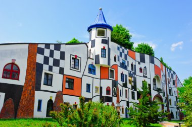 Colored tower Blumau, Bad Blumau, Austria clipart