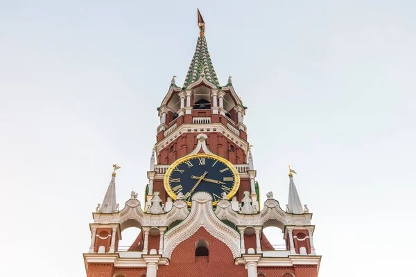 Спасская Башня Кремля Москва Большие Часы Колокол Концепция Культурная Столица — стоковое фото