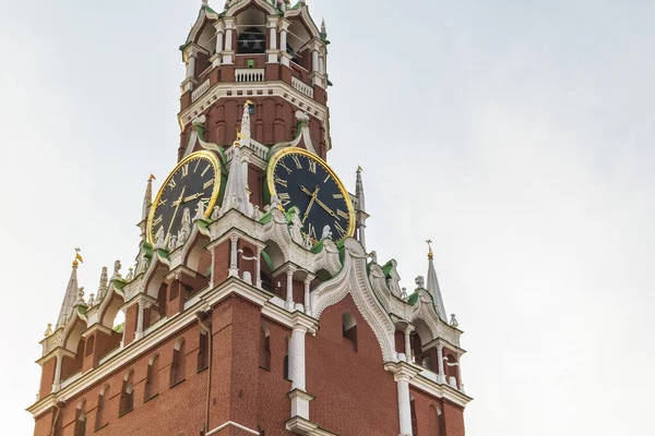 Спасская Башня Кремля Москва Большие Часы Колокол Концепция Культурная Столица — стоковое фото