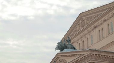 Moskova Bolşoy Tiyatrosu 'nun ön cephesi tarihi bina .