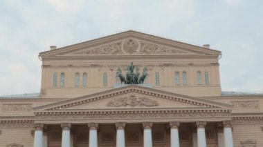 Moskova Bolşoy Tiyatrosu 'nun ön cephesi tarihi bina .