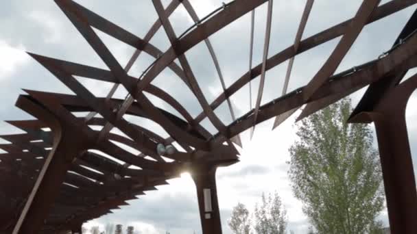 Minimale Architettura Moderna Parco High Tech Forme Geometriche Esterno Concept — Video Stock