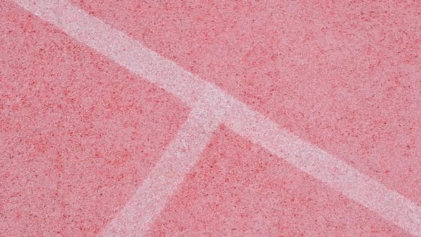 Basketball Court Pink Rubber Markup Lines Coating Texture Pattern Concept — Stock Video