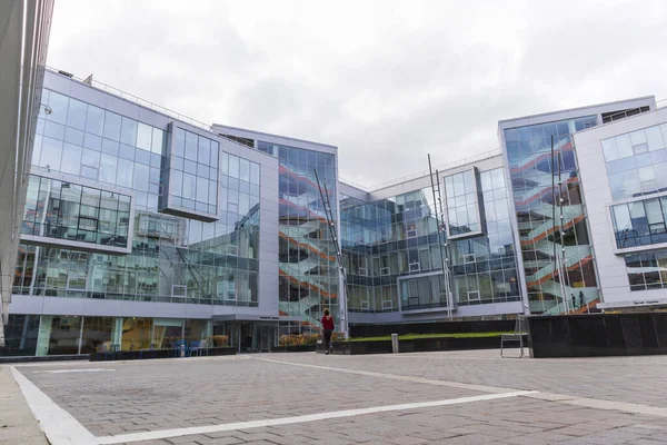 Yandex Russian Internet Company Office Modern Architecture Yard Building Russia — Stock Photo, Image