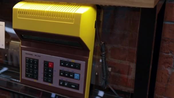 Elektronika 1103 Calculadora Soviética Vieja Tecnología Retro Rusia Moscú 19Okt2021 — Vídeos de Stock