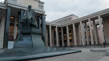 Lenin Kütüphanesi tarihi bilim bilgisi üniversite mimarisi inşaatı. Rusya, Moskova, 19okt2021.