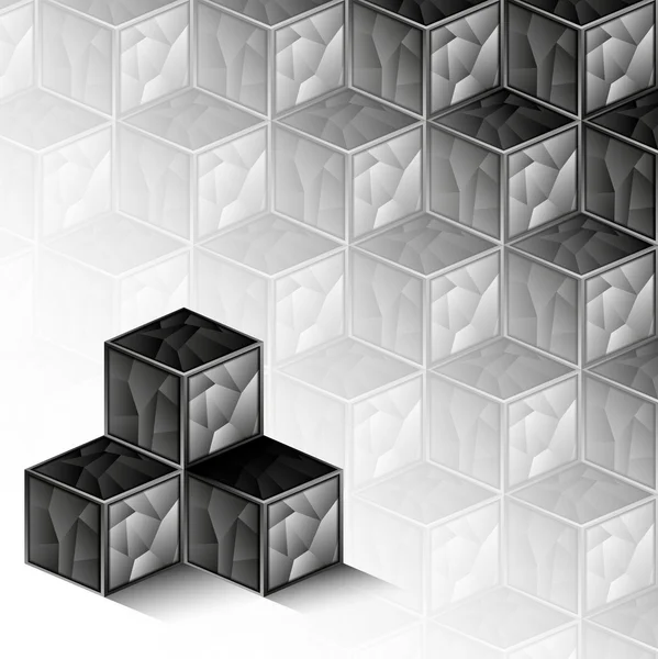 Logo et motif de cubes métalliques — Image vectorielle