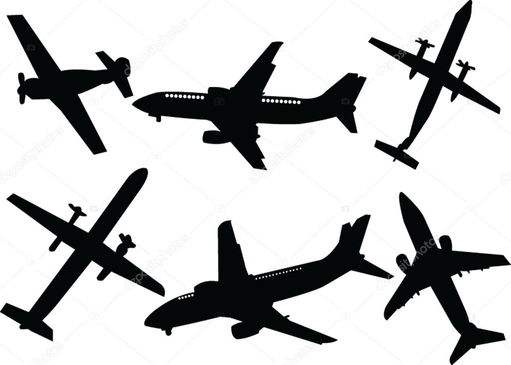 Airplanes - vector