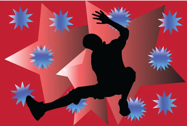 Breakdancer avec fond - vecteur — Image vectorielle