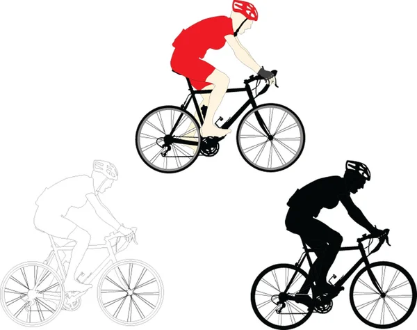 Bikers - vecteur — Image vectorielle