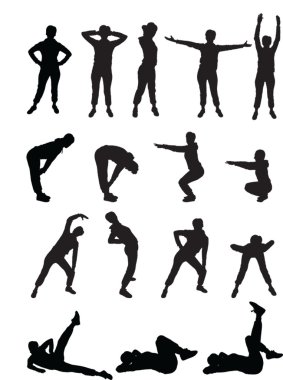 aerobik kız - vektör