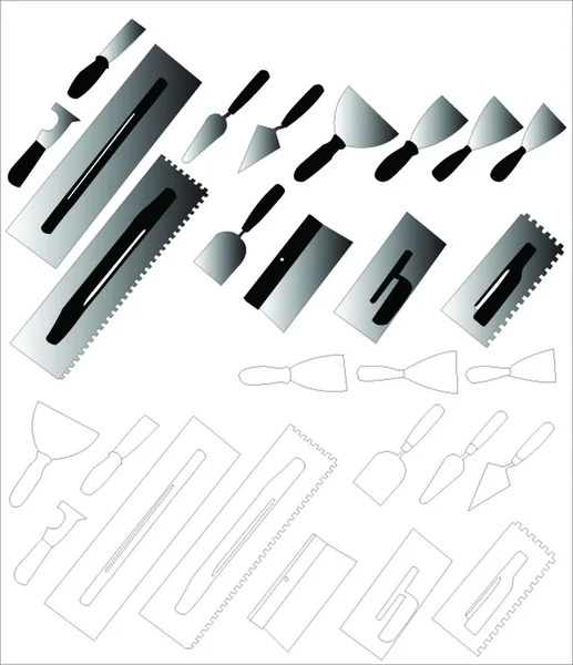 Hulpprogramma's voor het schilderij 2 - vector — Stockvector