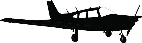 Silhouette de l'avion - vecteur — Image vectorielle