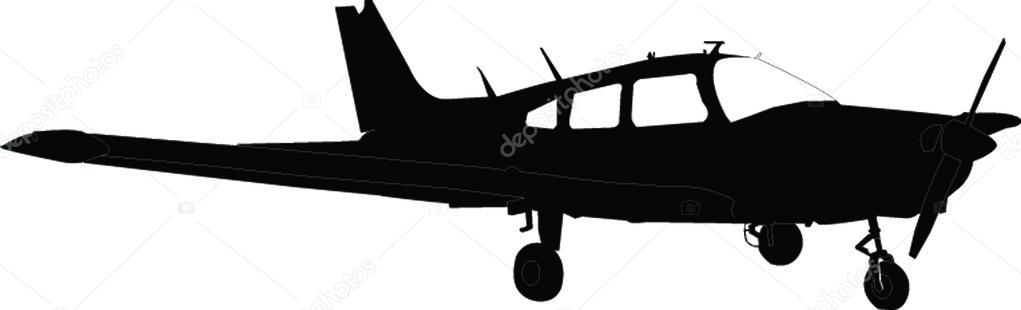 Silhouette of the aircraft - vector