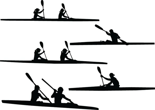 Rowing - vector — Stock Vector