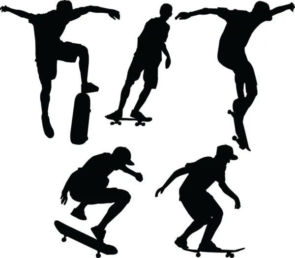 Patinetas - vector — Vector de stock