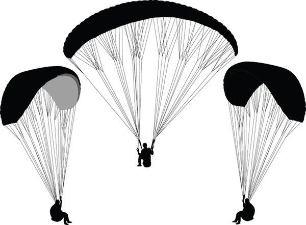 Paragliding - vector — Stock Vector