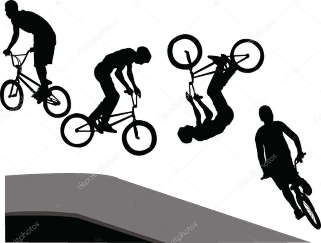 Extreme cyclist - vector
