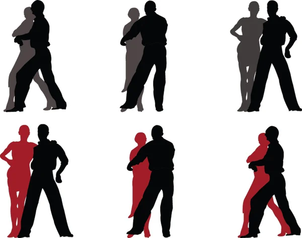 Colección pareja Tango - vector — Archivo Imágenes Vectoriales