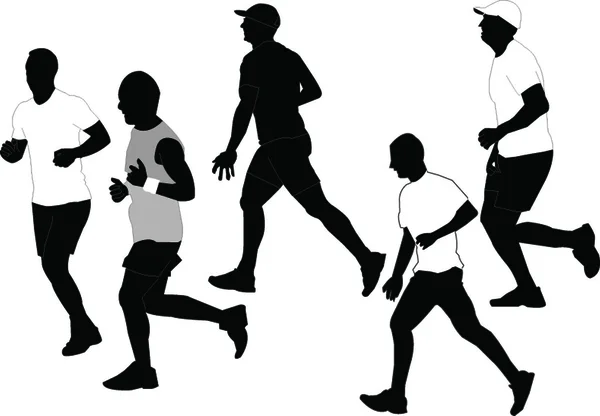Collezione maratona - vettore — Vettoriale Stock
