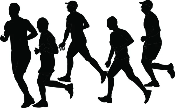 Collezione maratona - vettore — Vettoriale Stock