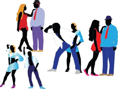 dansçılar collection - vektör