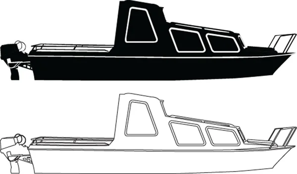 Dos barcos - vector — Archivo Imágenes Vectoriales