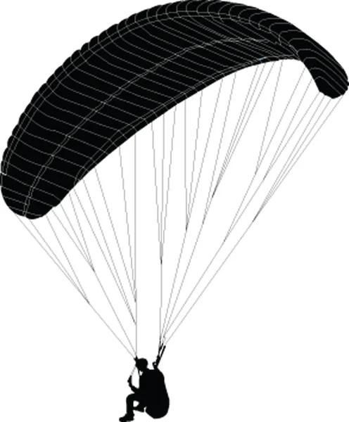 Parapente - vector — Vetor de Stock