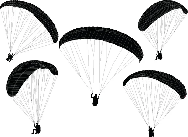 Parapente - vector — Vector de stock