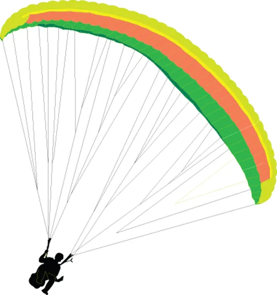 Parapente - vector — Vetor de Stock